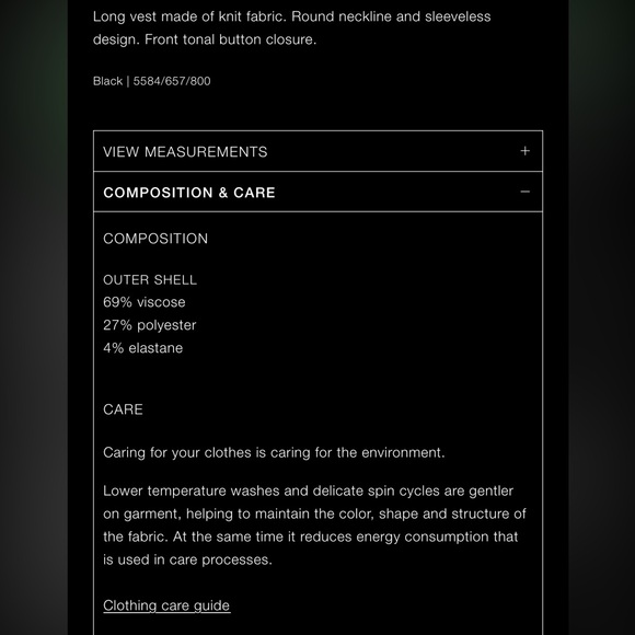 Zara Black Sleeveless Button-Up stretch vest 5584/657/800 - Picture 4 of 5